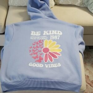 SHEIN Blue Hoodie with Graphic Print